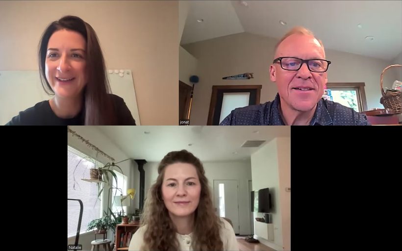 Dr. Jackie Ismail and Dr. Jonathan Brendefur coaching Natalie over Zoom, the real weekly virtual session