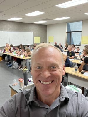 Jonathan selfie with class