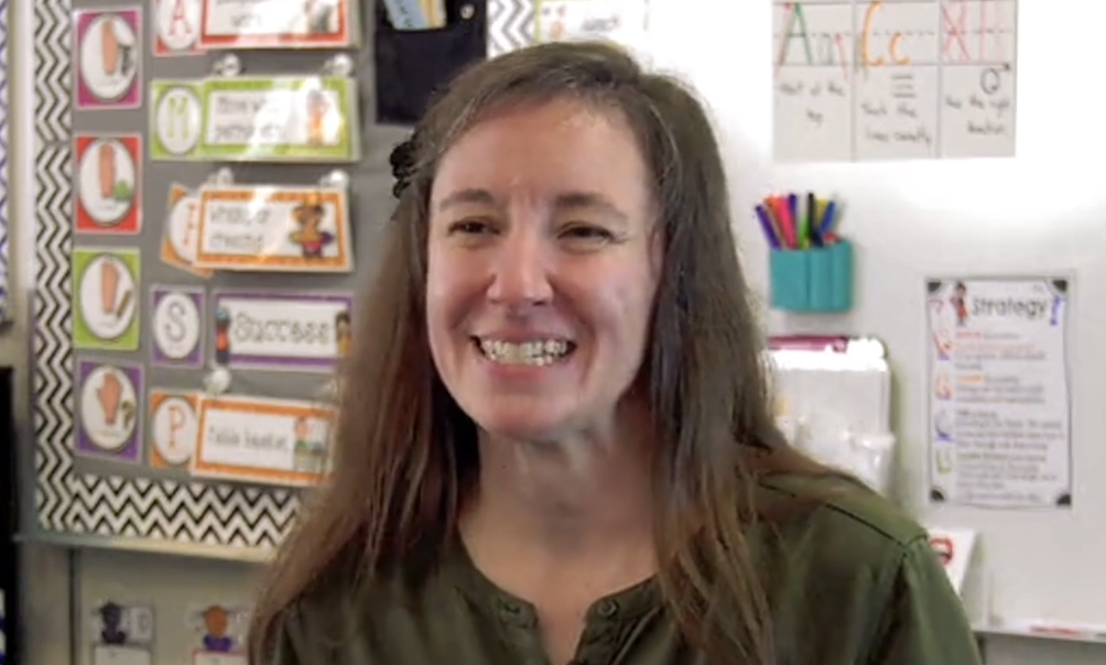 Kindergarten teacher Rosie working with diverse students in student-led classroom